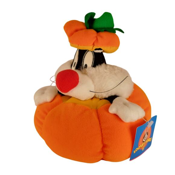 Looney Tunes Halloween Plush Tweety & Sylvester in Pumpkins Stuffed Animal Lot - Picture 4 of 16
